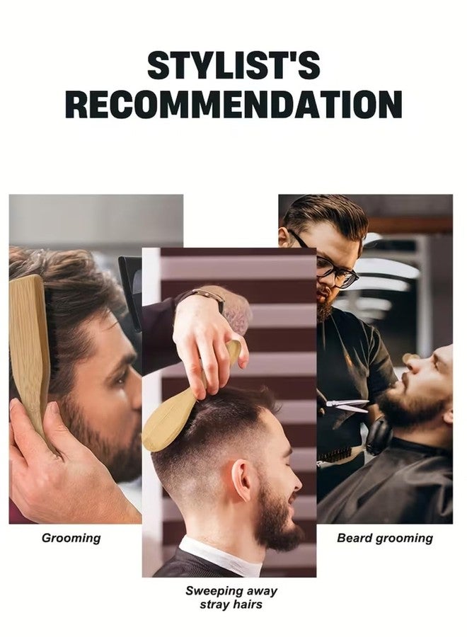 not available Beard Brush, Stiff Boar Bristles for Men's Grooming - Straightens and Promotes Growth - Works with Beard Oil and Balm - For Beard Kits (15 cm - Oval) - Image 5